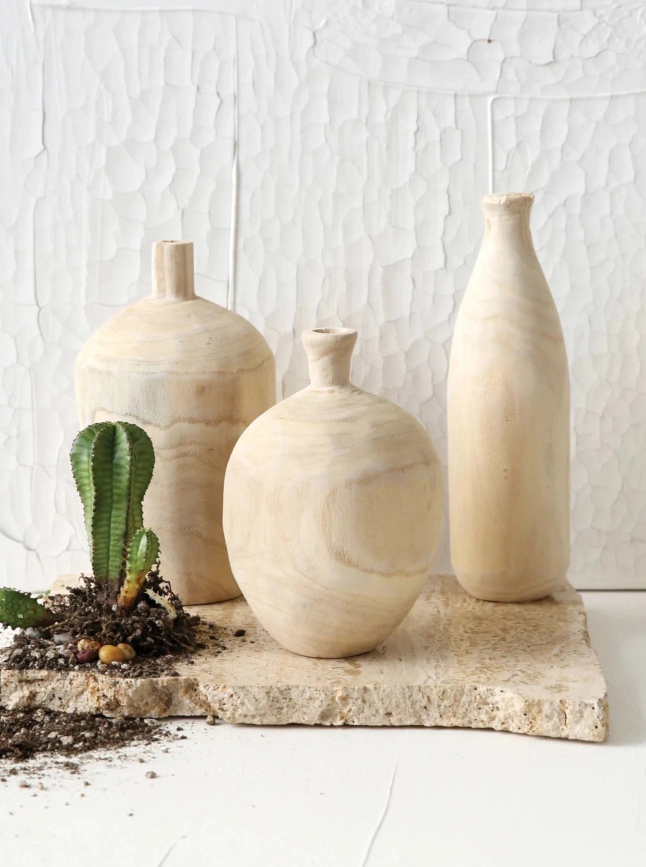 paulownia wood vase