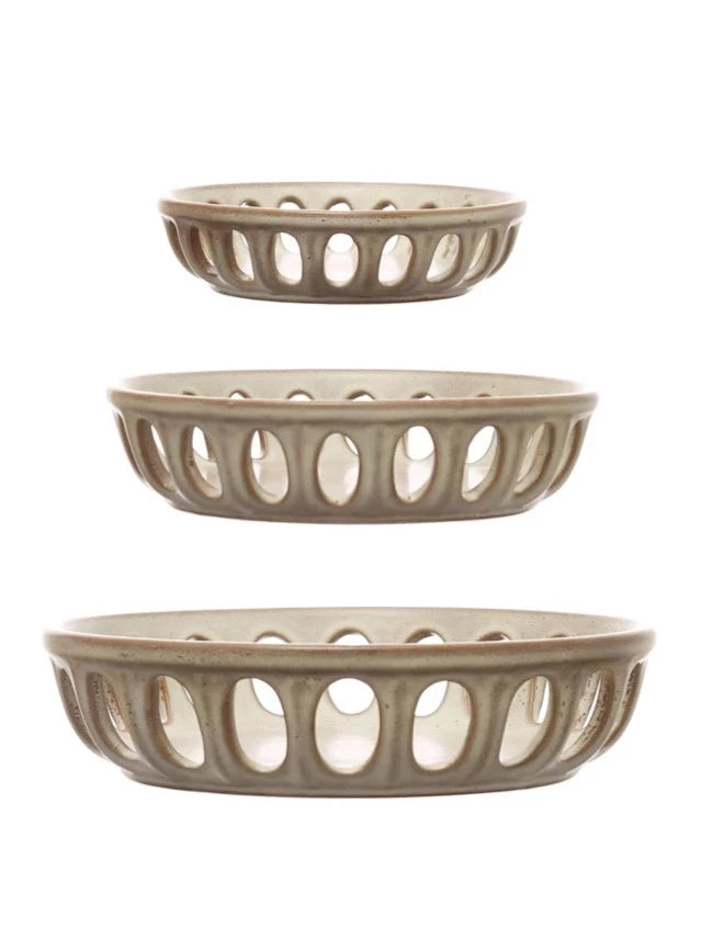 beige basket bowls (3 sizes)