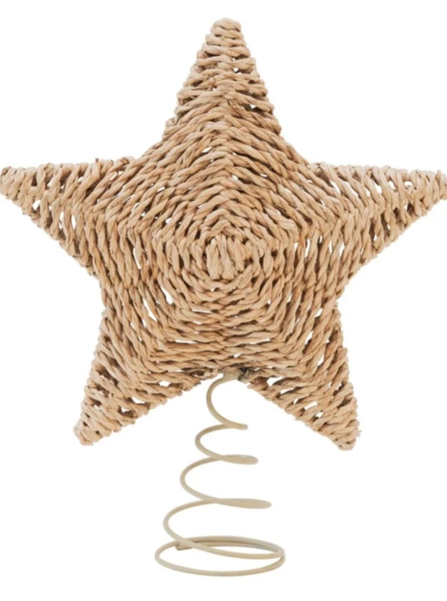 hand woven star tree topper